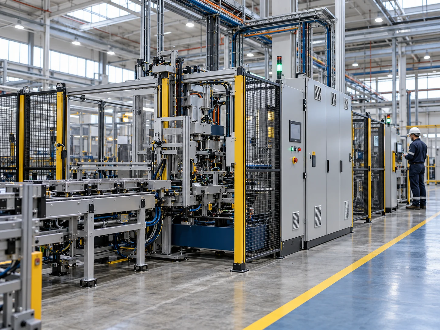 Equipment and production lines at an industrial plant